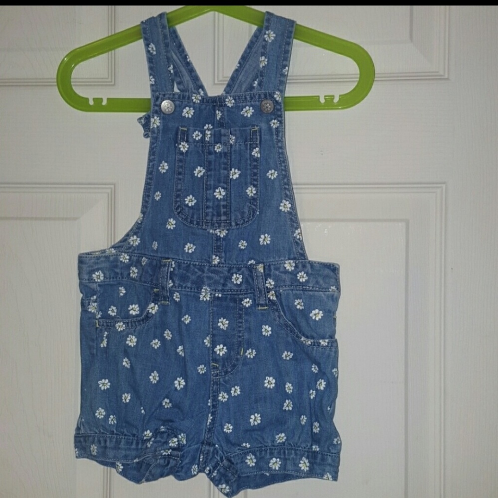 Children's Place Floral overalls size 3T